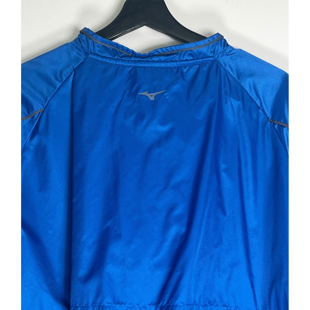 Mizuno Teamwear Mens XXL Blue 1/4 Zip Short Sleeve Windbreaker Pullover Jacket - Picture 4 of 8